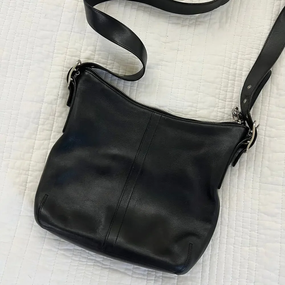 Vintage Coach Legacy Hobo Leather Bag 9326 Crossbody Handbag Black Purse